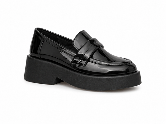 matt glossy loafers