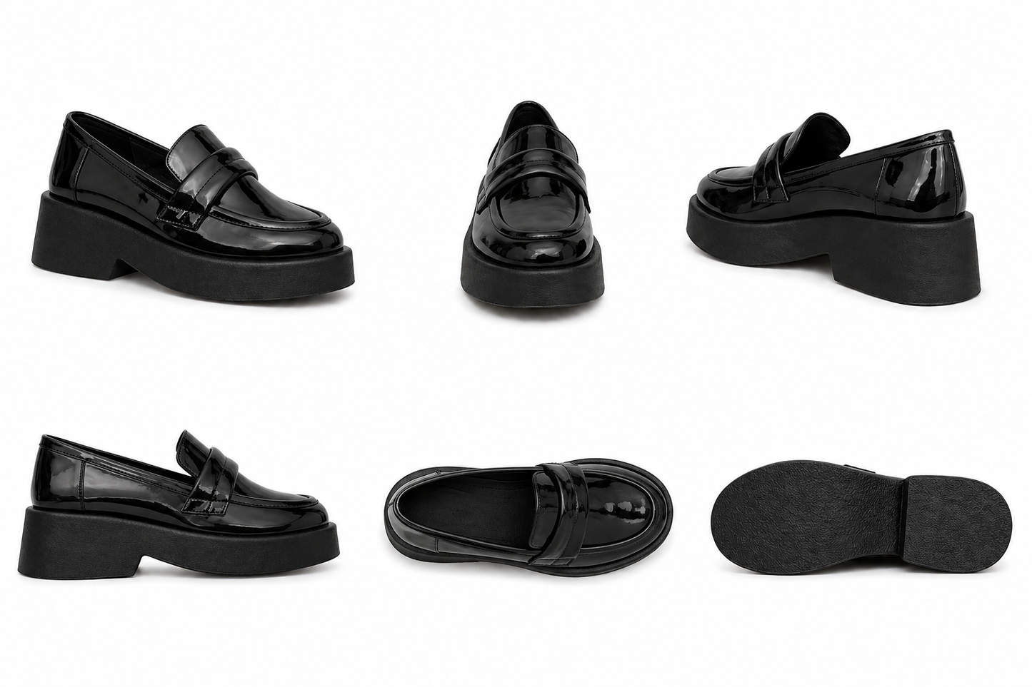 matt glossy loafers