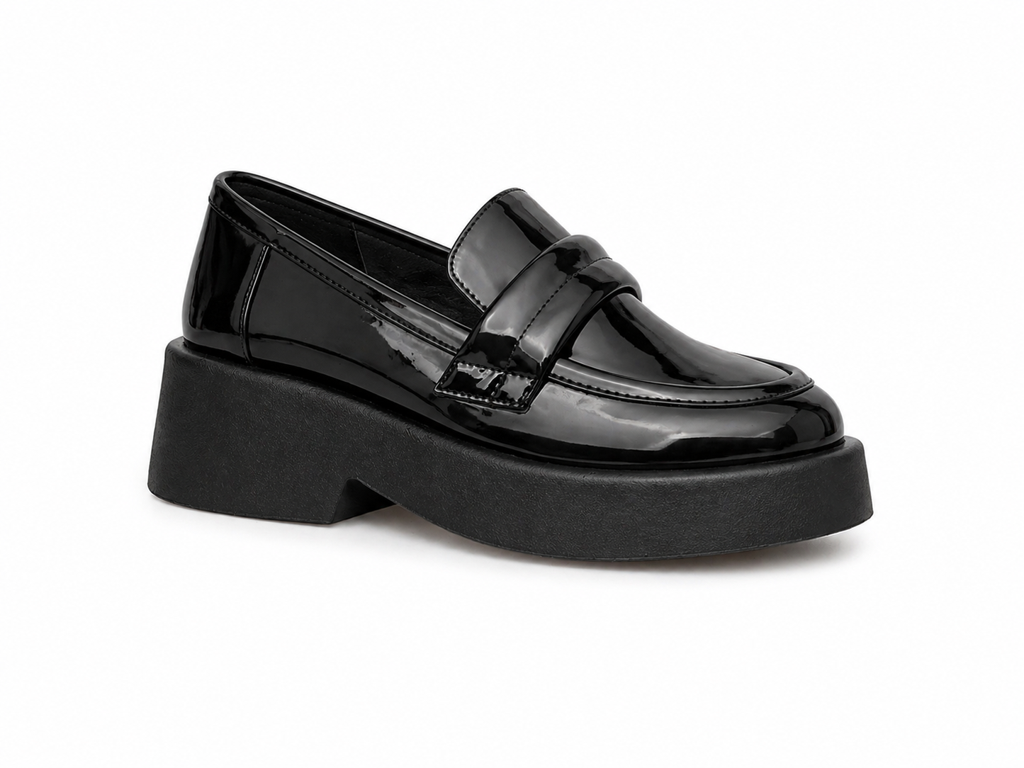 matt glossy loafers
