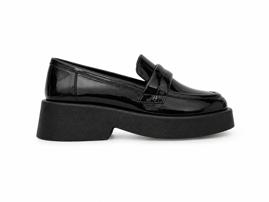 matt glossy loafers